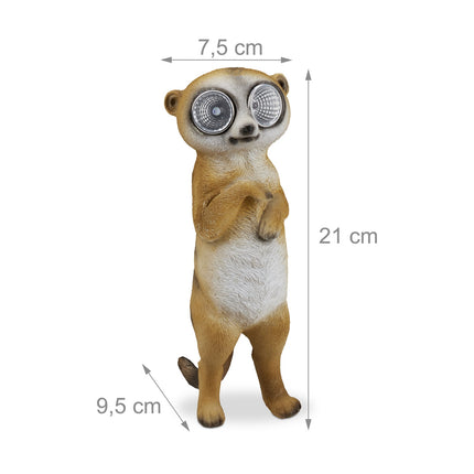 Dārza figūriņa Meerkat ar saules acīm