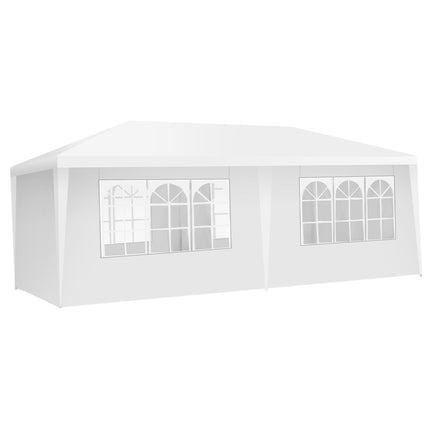 Dārza paviljona ballīšu telts ar 4 noņemamām sānu sienām, paviljona alus telts, dārza telts ar UV aizsardzību, 3 x 6 m