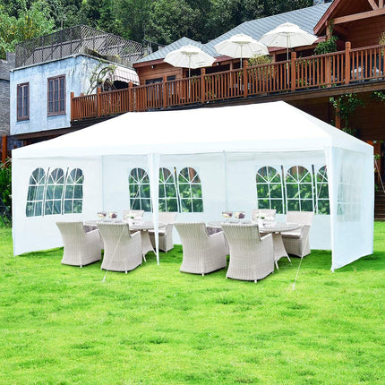 Dārza paviljona ballīšu telts ar 4 noņemamām sānu sienām, paviljona alus telts, dārza telts ar UV aizsardzību, 3 x 6 m