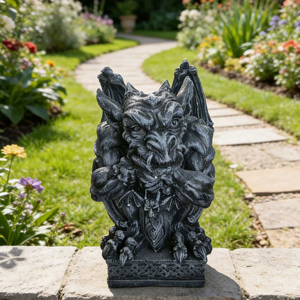 Gargoyle dārza rotājums, laikapstākļiem izturīgs polimērsveķis