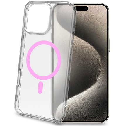 Gelskin mag Magnetic Cover MagSafe iPhone 16 Pro Max Transparent + Pink
