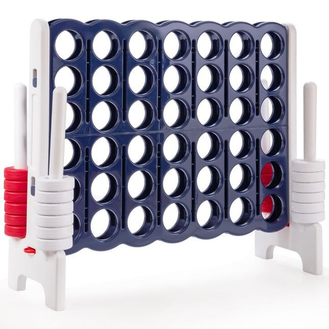 Giant Connect Four spēļu komplekts, balts un tumši zils, 120 cm