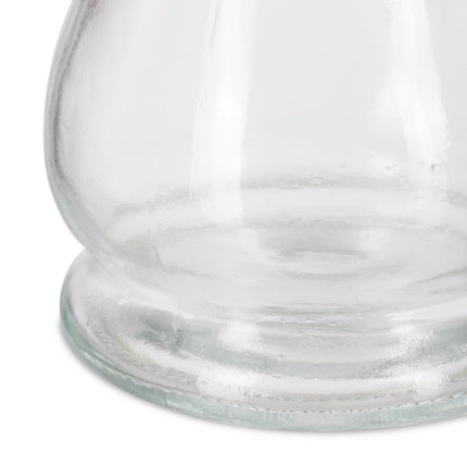 Glass Lanterns Set, 12 Round Silver/Gold Candle Holders