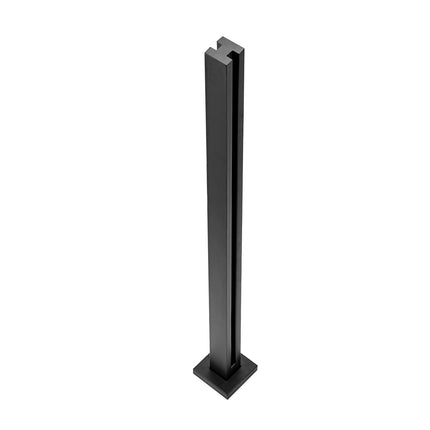 Glass Railing Post, 41.34 in, 10–12 mm, Black