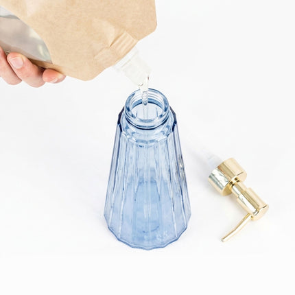 Stikla ziepju dozatoru komplekts (2 gab.), 320 ml, zelta krāsas pumpīši
