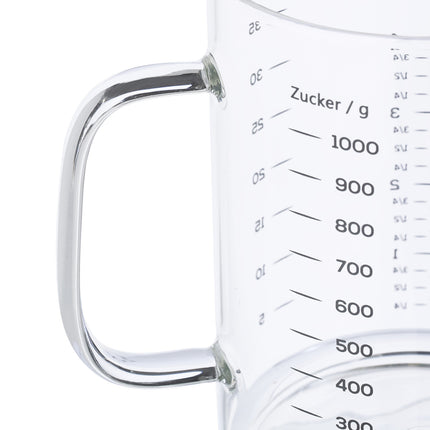 Glass measuring jug 2-piece set