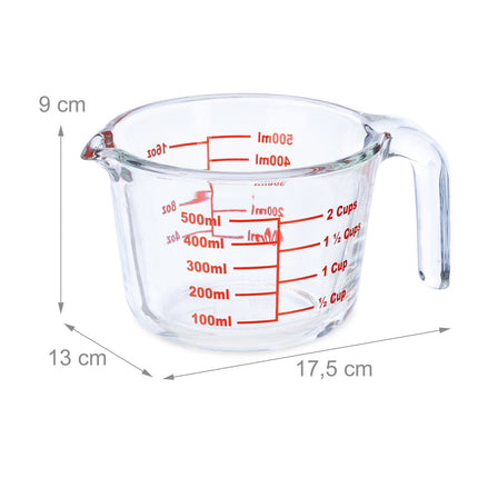 Stikla mērtrauks 500 ml