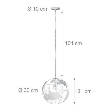 Globusa piekaramā lampa