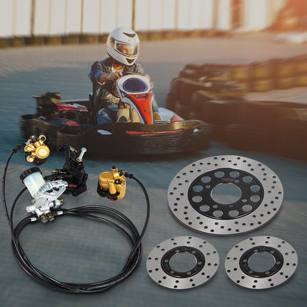 Go-Kart Hydraulic Brake Kit – Master Cylinder, 3 Calipers