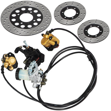 Go-Kart Hydraulic Brake Kit – Master Cylinder, 3 Calipers
