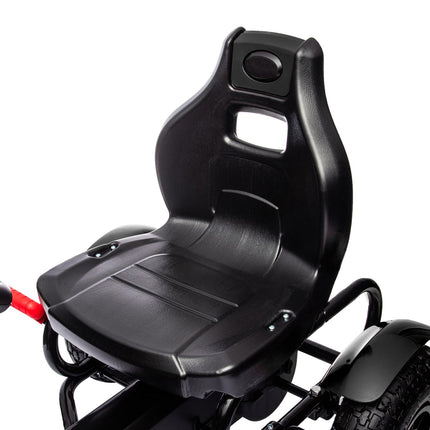 Pedal Go-Kart for Kids with Hand Brakes, Adjustable Seat, Black