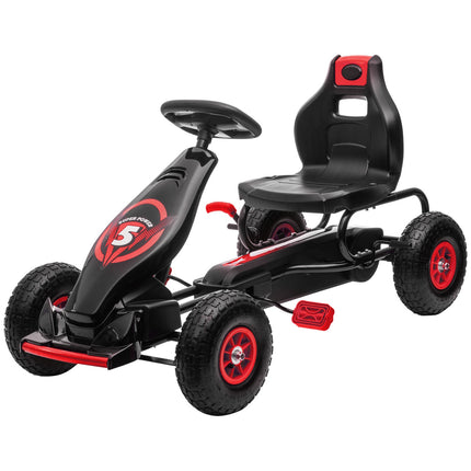 Pedal Go-Kart for children, adjustable seat, rubber tires