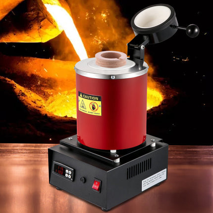 Gold Melting Furnace 1350W, 1150C, 3kg Crucible Kit