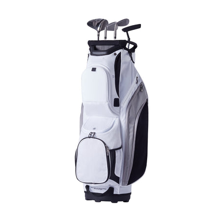 Golf Cart Bag, 14-Way Divider, 13 Pockets, White