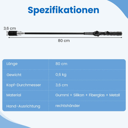 Golfa šūpošanas trenažieris ar neslīdošu rokturi - melns, 80 cm