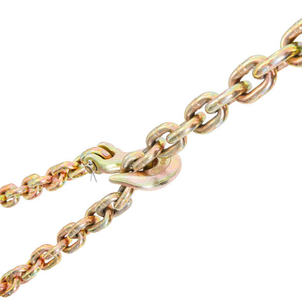 Grade 80 Binder Chain, 3/8 In x 20 Ft, Grab Hooks, 2 Pack