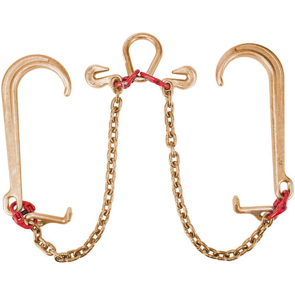 Grade 80 V-Bridle Tow Chain 8 mm x 60 cm, TJ Hooks