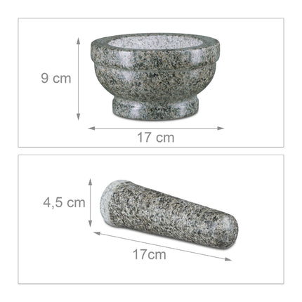 Granīta piesta un piesta 17 cm