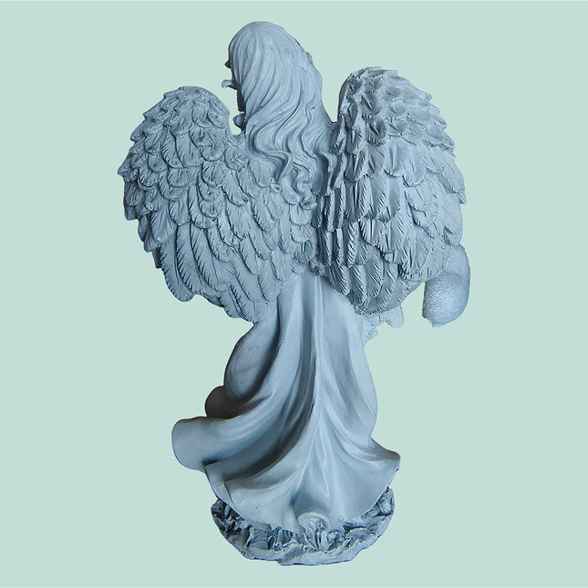 Kapu eņģeļa statuja kapsētai vai dārzam, liela, izturīga pret laikapstākļiem