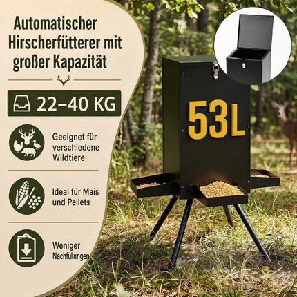 Gravitācijas briežu barotava, 90 mārciņu ietilpība, 4 paplātes, cinkots tērauds