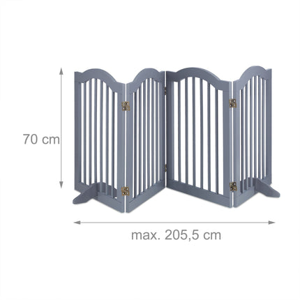 Pelēki drošības vārti 70 cm