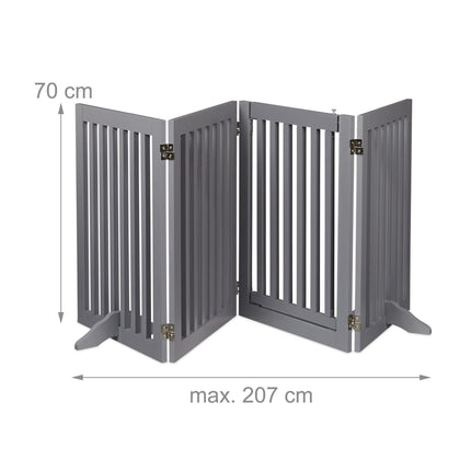 Pelēki drošības vārti ar durvīm 70 cm