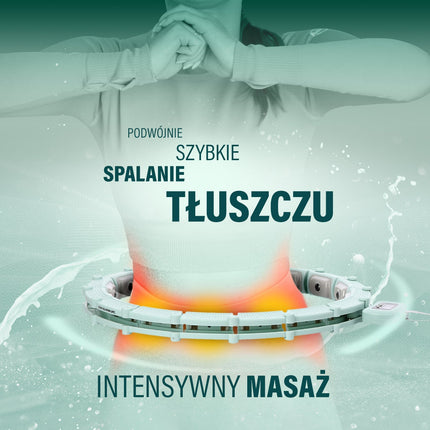 Zaļš magnētisks svērtais hula riņķis ar skaitītāju