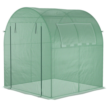 Greenhouse with UV protection, roller door, PE film, 180x180x200 cm