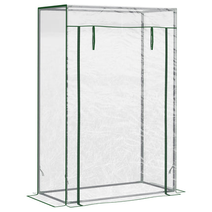 Siltumnīca tomātu māja ar auksto rāmi un ruļļu durvīm, tērauds, plastmasa, caurspīdīga, 100x50x150 cm