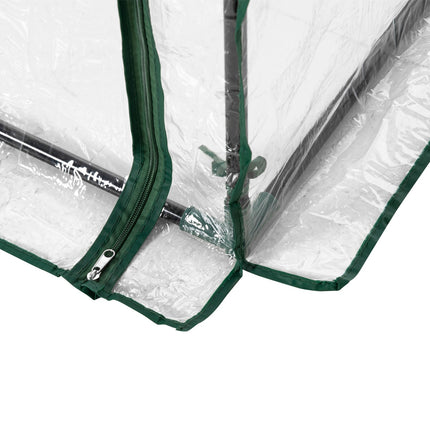 Siltumnīca tomātu māja ar auksto rāmi un ruļļu durvīm, tērauds, plastmasa, caurspīdīga, 100x50x150 cm