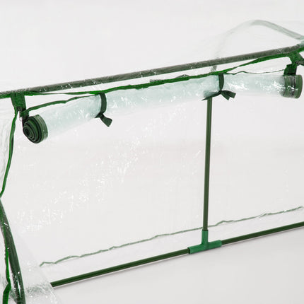Siltumnīca ar durvīm, aukstais rāmis, augu audzēšanai, tērauds, PVC, 200x100x80 cm