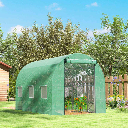 Greenhouse 3x2x2m UV resistant, roller door, 6 windows