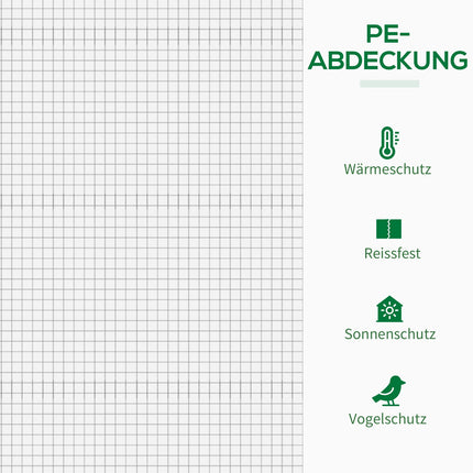 Greenhouse film, 200x68x196cm, windproof steel & PE