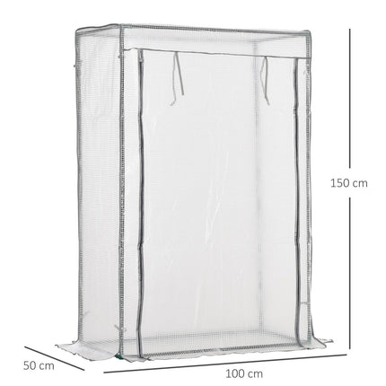 White greenhouse for vegetables & flowers, 101x50x150 cm