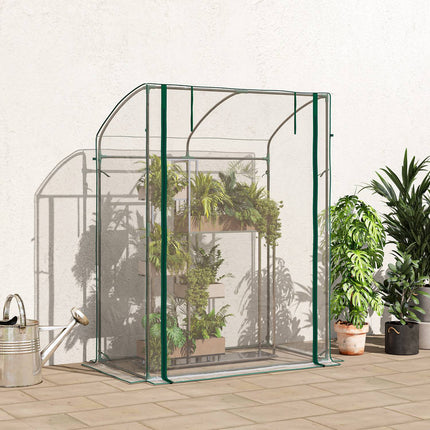 Winterproof Steel greenhouse, Bent roof, 128x70x170cm