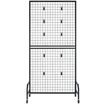 Grid Wall Panels 2-Pack, 898 x 1798 mm, Wheels, Hooks