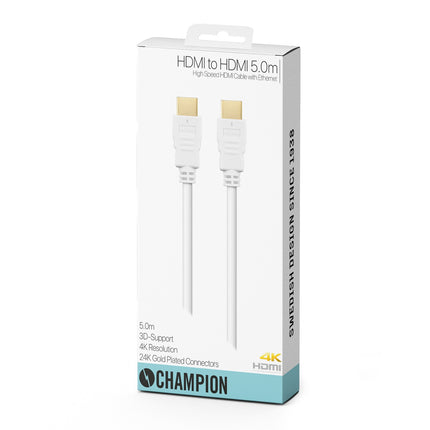HDMI cable Ha-Ha White 5.0m