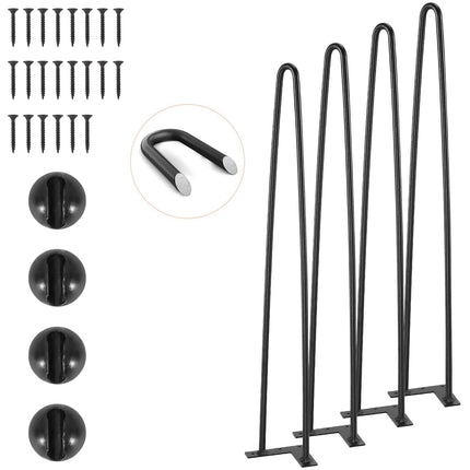 Hairpin Table Legs, 28 Inch, Set Of 4, Steel
