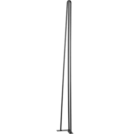 Hairpin Table Legs, 40 Inch, Set of 4, Black, 3-Rod