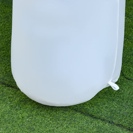 Helovīna piepūšamais spoks 1,8 m dekorācija ar LED gaismām, balts + oranžs poliesters, 80 x 40 x 180 cm