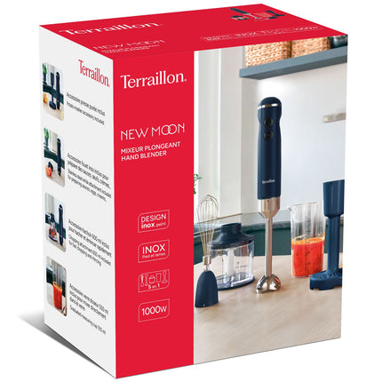 Rokas blenderis 1000 W – mainīgs ātrums, turbo režīms, piederumi