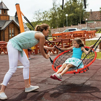 Piekarināms šūpuļkrēsls ar tīmekli, regulējamas virves, 330 mārciņas, oranžs