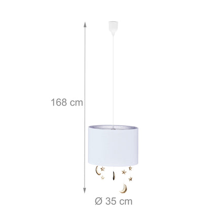 Piekaramā lampa Bērnu istaba Mēness un zvaigznes