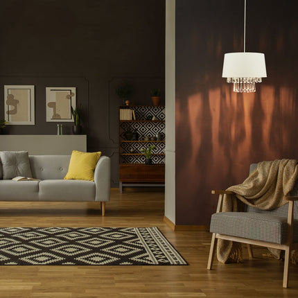 Piekaramā lampa Audums ar kristāliem
