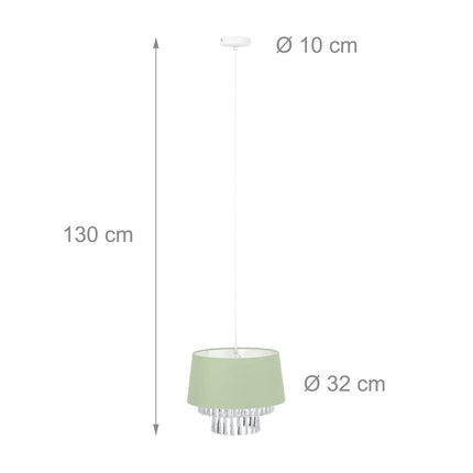 Piekaramā lampa Audums ar kristāliem