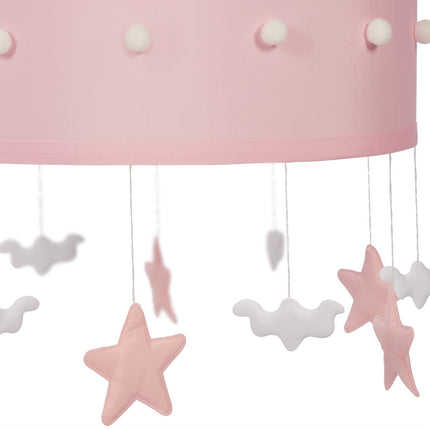 Piekaramā lampa bērnu istabai debesu stilā
