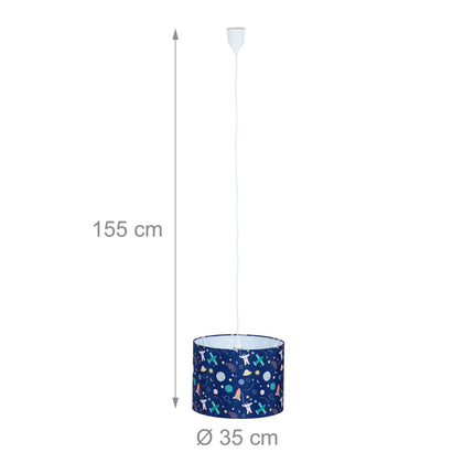 Piekaramā lampa bērnu istabai Kosmoss