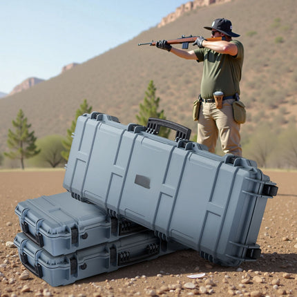 Hard Rifle Case, Lockable 108.9 cm, Wheeled IP67