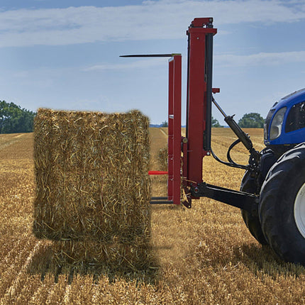 Hay Bale Spear 49 Inch, 3000 lb, Quick Attach, 2 Stabilizers