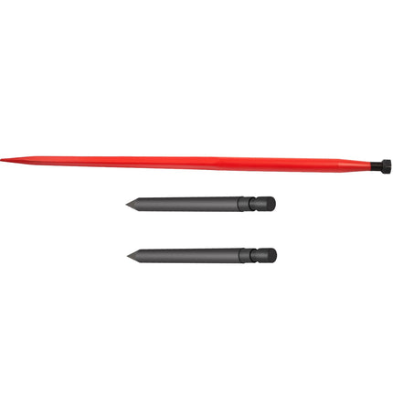 Hay Bale Spear 49 Inch, 3000 lb, Quick Attach, 2 Stabilizers